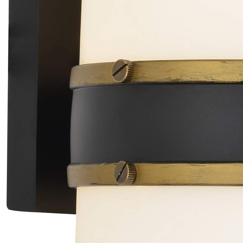Image 3 Capsule 13 1/4" High Matte Black and Gold Outdoor Wall Light more views