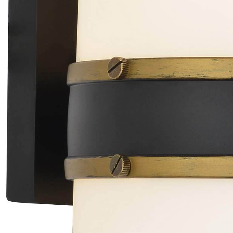 Image 3 Capsule 13 1/4 inch High Matte Black and Gold Outdoor Wall Light more views