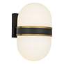 5_Capsule 13 1/4" High Matte Black and Gold Outdoor Wall Light more views