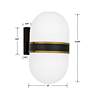 6_Capsule 13 1/4" High Matte Black and Gold Outdoor Wall Light more views