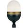 Capsule 23 1/4" High Matte Black and Gold Outdoor Post Light