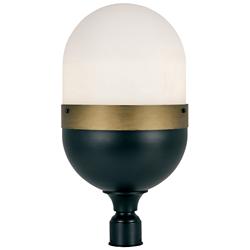 Capsule 23 1/4" High Matte Black and Gold Outdoor Post Light