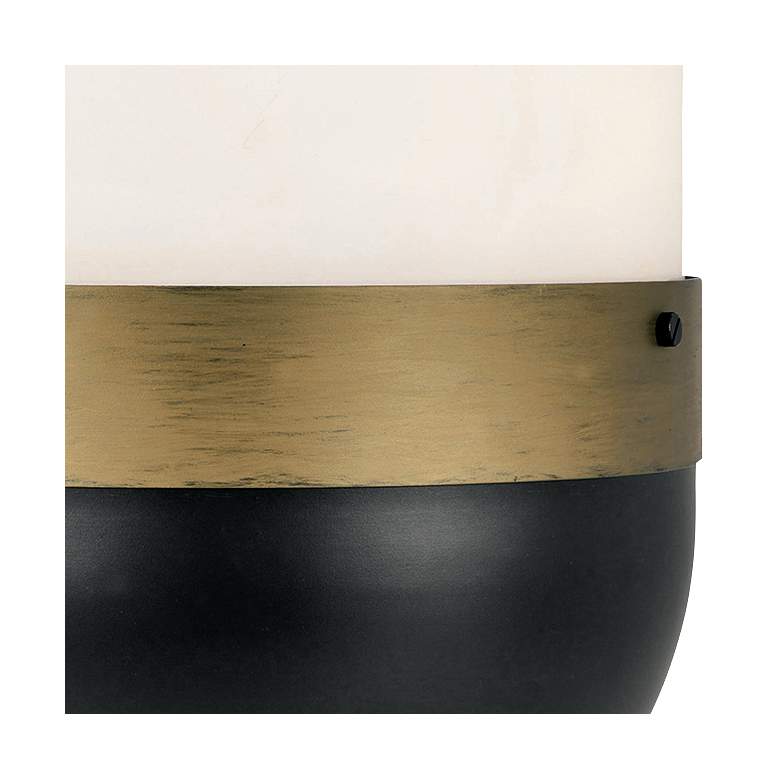 Capsule 23 1/4&quot; High Matte Black and Gold Outdoor Post Light more views