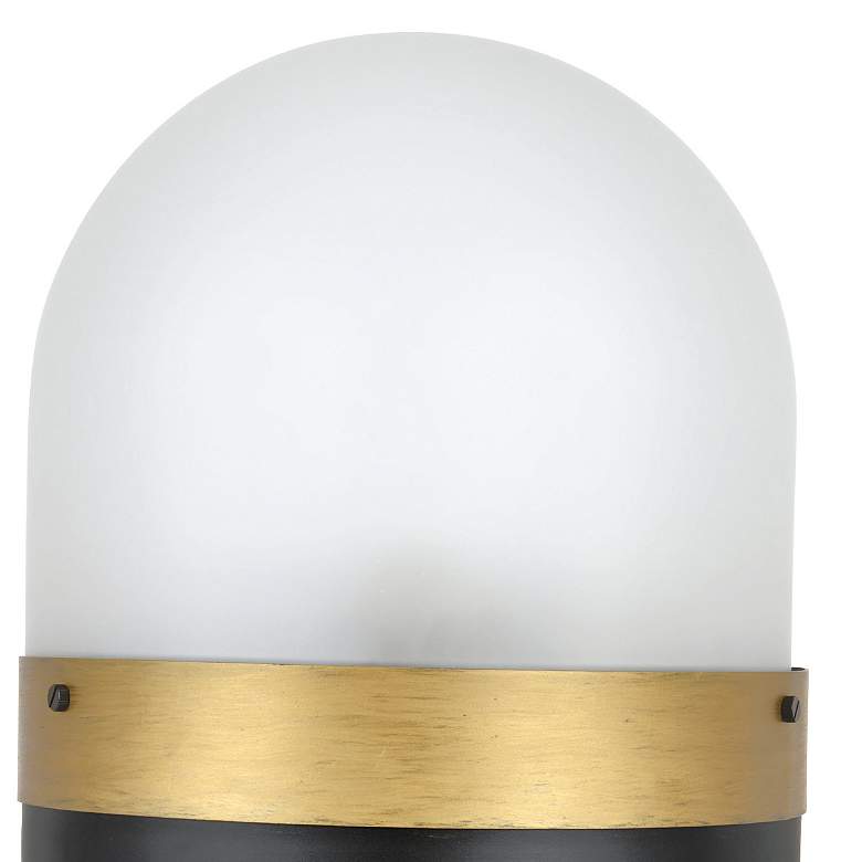 Image 2 Capsule 23 1/4 inch High Matte Black and Gold Outdoor Post Light more views