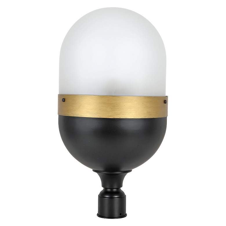 Image 3 Capsule 23 1/4" High Matte Black and Gold Outdoor Post Light more views
