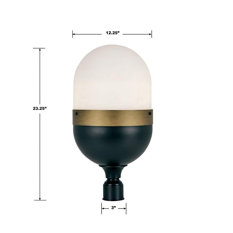 Image 5 Capsule 23 1/4" High Matte Black and Gold Outdoor Post Light more views