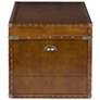 Captain 39" Wide Walnut Wood Storage Trunk Cocktail Table