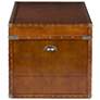 Captain 39" Wide Walnut Wood Storage Trunk Cocktail Table