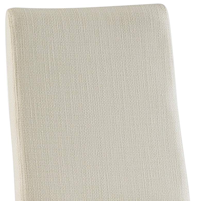 Image 2 Captiva Cream Fabric Armless Dining Side Chairs Set of 2 more views
