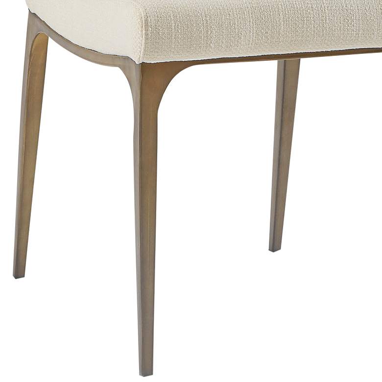 Image 3 Captiva Cream Fabric Armless Dining Side Chairs Set of 2 more views