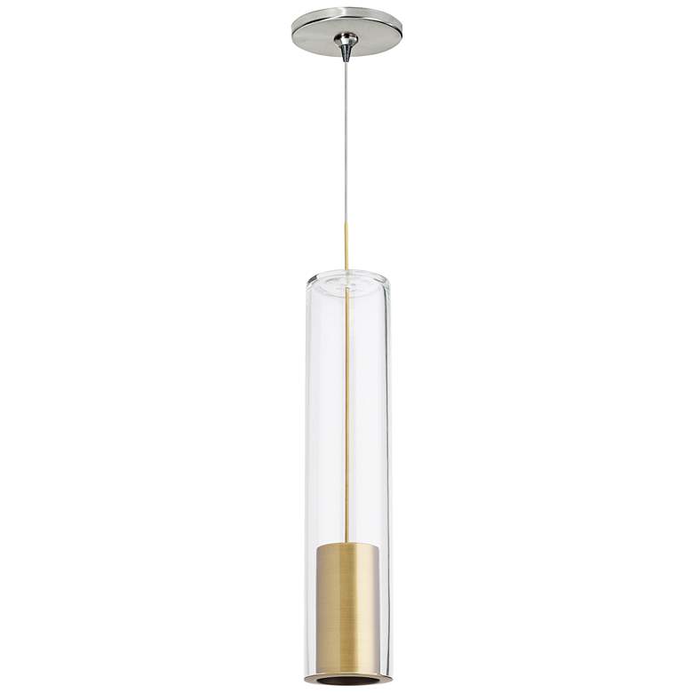 Image 1 Captra 3" Wide Clear Glass Nickel LED Freejack Mini Pendant