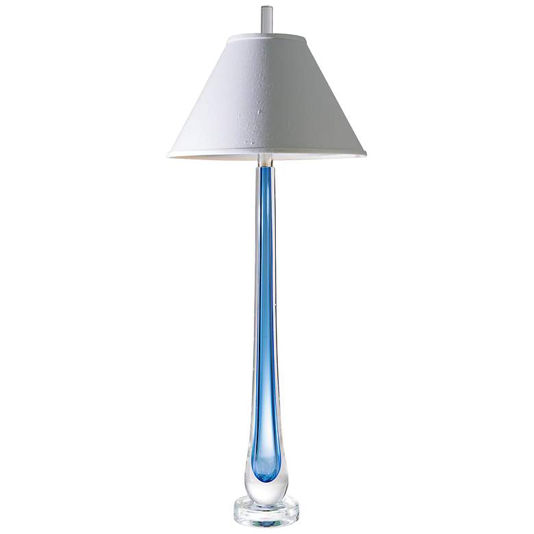Image 1 Captured Ocean Art Glass Buffet Lamp