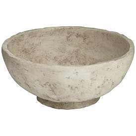Image2 of Capurnia Matte Antique White Round Decorative Bowl