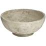 Capurnia Matte Antique White Round Decorative Bowl