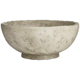 Image4 of Capurnia Matte Antique White Round Decorative Bowl more views