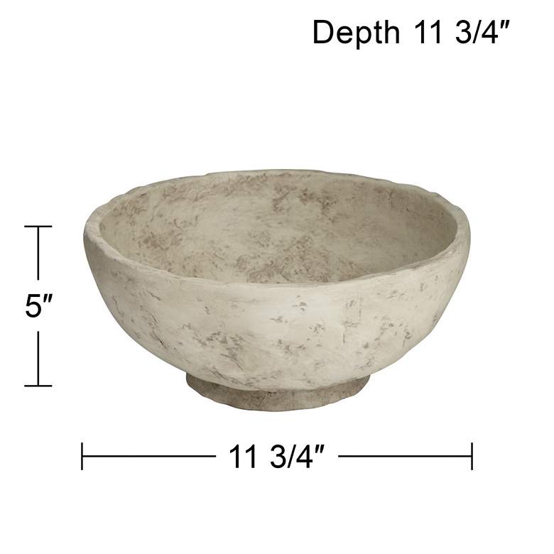 Image 6 Capurnia Matte Antique White Round Decorative Bowl more views