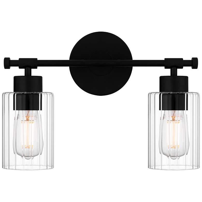 Image 2 Caputo 2-Light Matte Black Bath Light