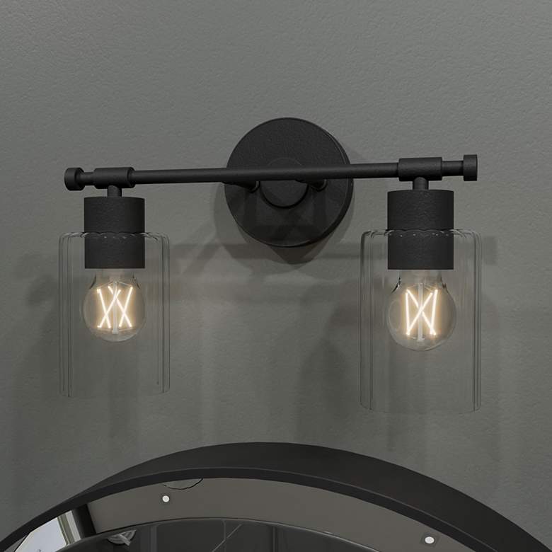 Image 1 Caputo 2-Light Matte Black Bath Light