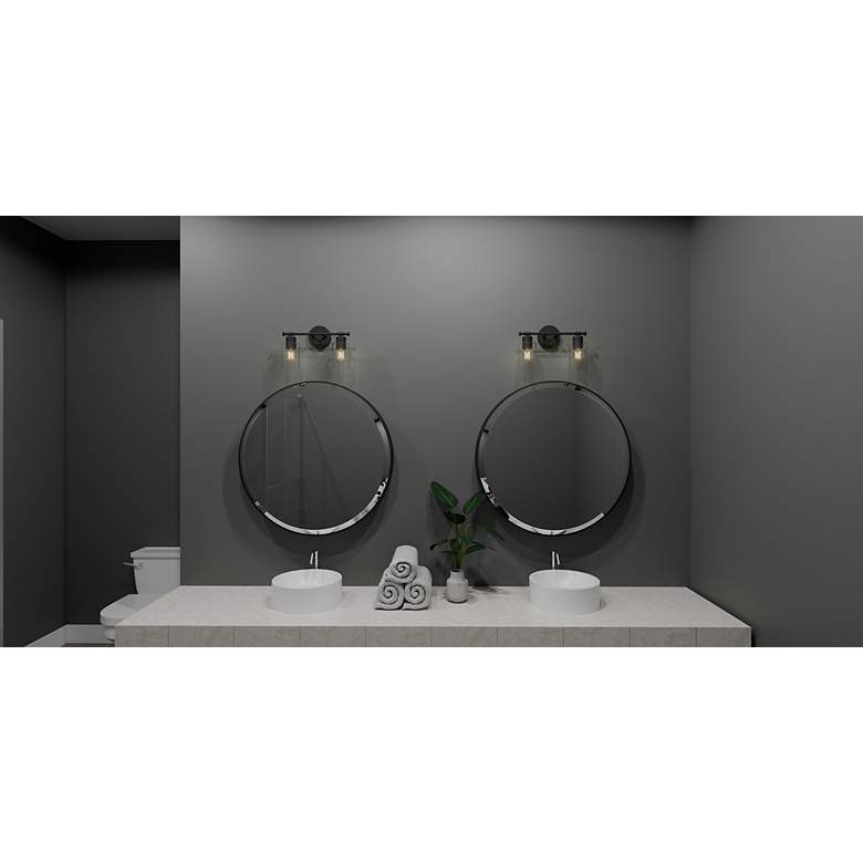 Image 3 Caputo 2-Light Matte Black Bath Light more views