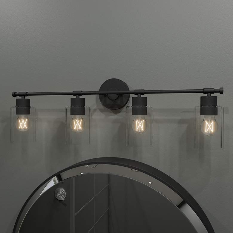 Image 1 Caputo 4-Light Matte Black Bath Light