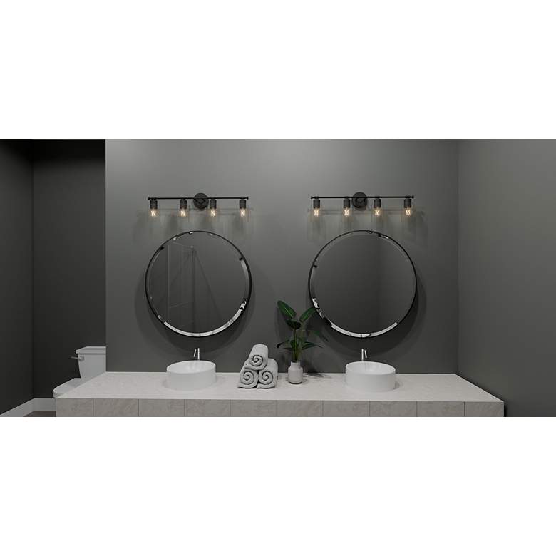 Image 3 Caputo 4-Light Matte Black Bath Light more views