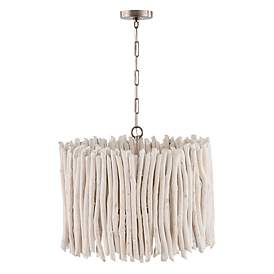 Image5 of Cara 25" Wide Brushed Pewter and Eucalyptus Pendant Light more views