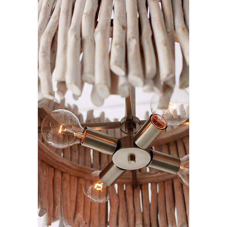 Image 7 Cara 25" Wide Brushed Pewter and Eucalyptus Pendant Light more views
