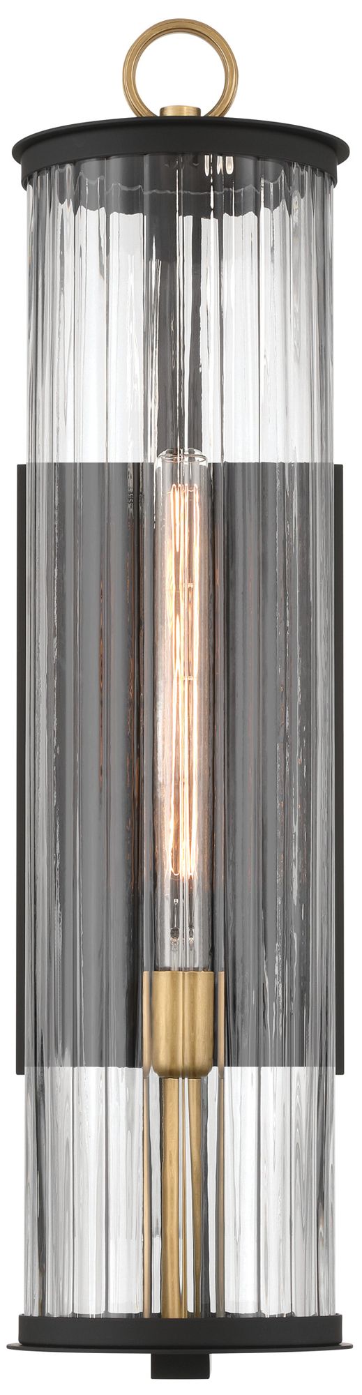 Image 3 Cara 27 1/2" High Dark Matte Black Outdoor Wall Light more views