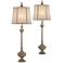 Cara Antique Stone Buffet Table Lamps Set of 2