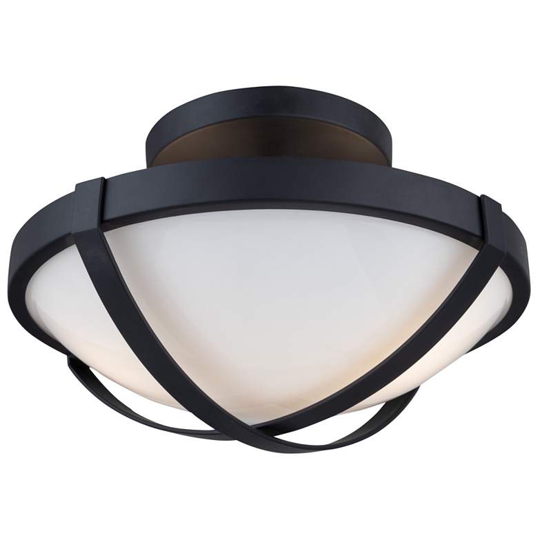 Image 1 Cara Collection 2-Light Flush Mount, Black