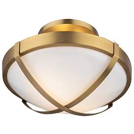 Image1 of Cara Collection 2-Light Flush Mount, Brushed Brass