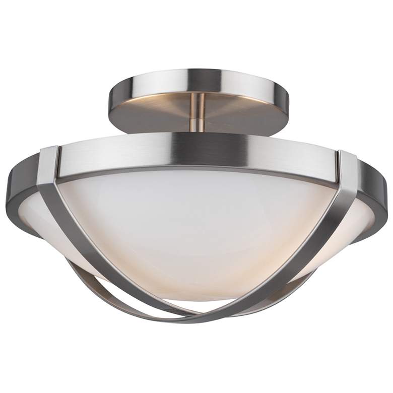 Image 1 Cara Collection 2-Light Flush Mount, Brushed Nickel