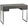 Carabelle 42 3/4" Wide Textured Gray Reptile 3-Drawer Desk