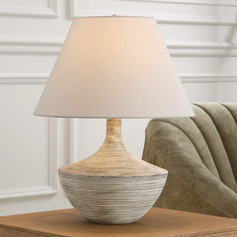 Image 1 Carafe 20 1/2" Stone Ivory Ceramic Table Lamp
