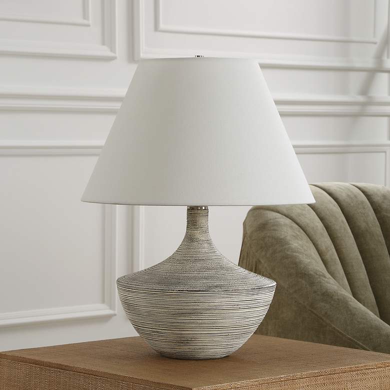 Image 4 Carafe 20 1/2" Stone Ivory Ceramic Table Lamp more views