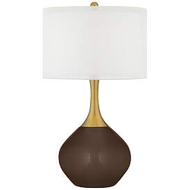 Image1 of Carafe Brown Nickki Brass Modern Table Lamp