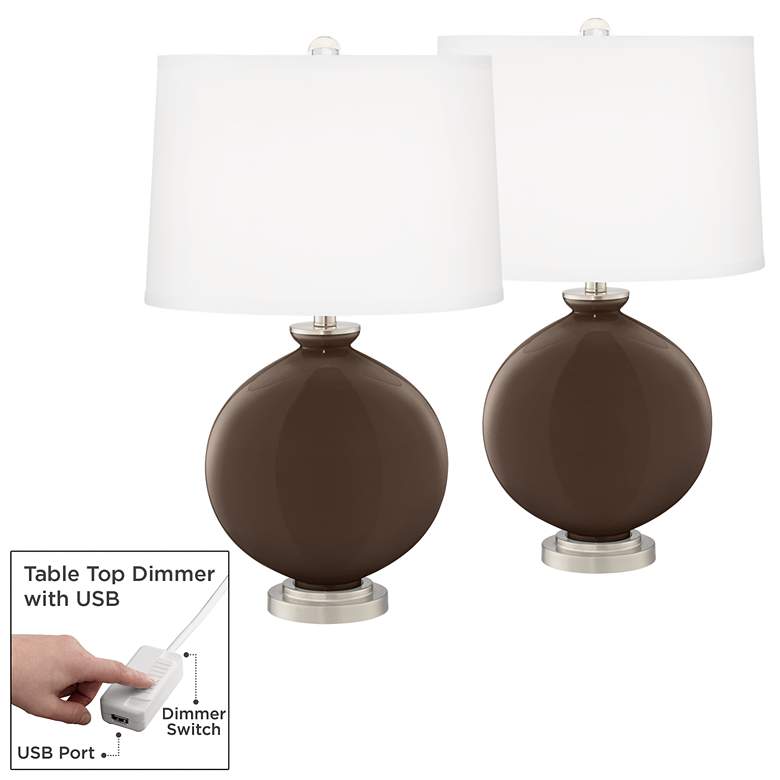 Image 1 Carafe Carrie Table Lamp Set of 2 with Dimmers