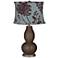 Carafe Double Gourd Table Lamp w/ Wine Flowers Shade