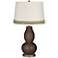 Carafe Double Gourd Table Lamp with Scallop Lace Trim
