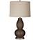 Carafe Linen Drum Shade Double Gourd Table Lamp