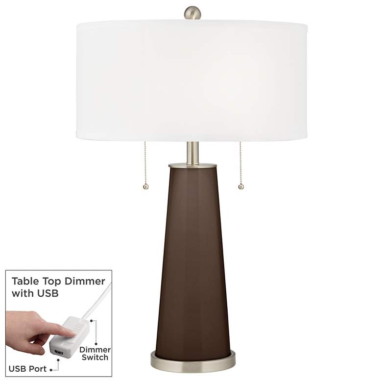 Image 1 Carafe Peggy Glass Table Lamp With Dimmer