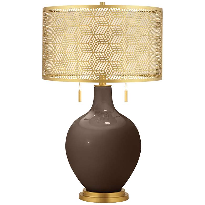 Image 1 Carafe Toby Brass Metal Shade Table Lamp