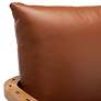 Caramel Mid-Century Brown Leather Chair