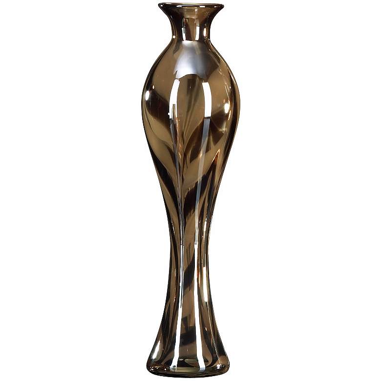 Image 1 Caramel Swirl 15 1/2 inch High Art Glass Vase
