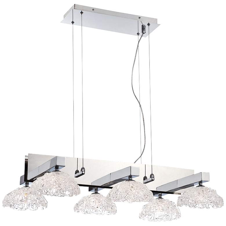 Image 2 Caramico 29 3/4 inch Wide Chrome Kitchen Island Light Chandelier