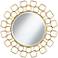 Carasa Gold Antique 31 1/4" Round Sunburst Wall Mirror