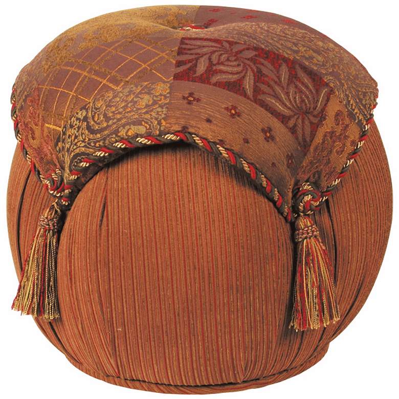 Image 1 Caravan Cinnamon Tassel Ottoman