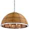 Carayes 30 3/4"W Stainless Steel Natural Rattan Chandelier