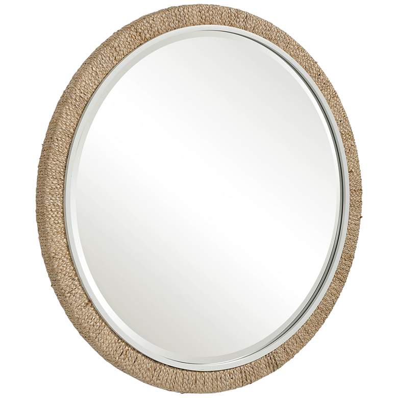 Carbet Braided Rope 39 3/4&quot; Round Oversized Wall Mirror