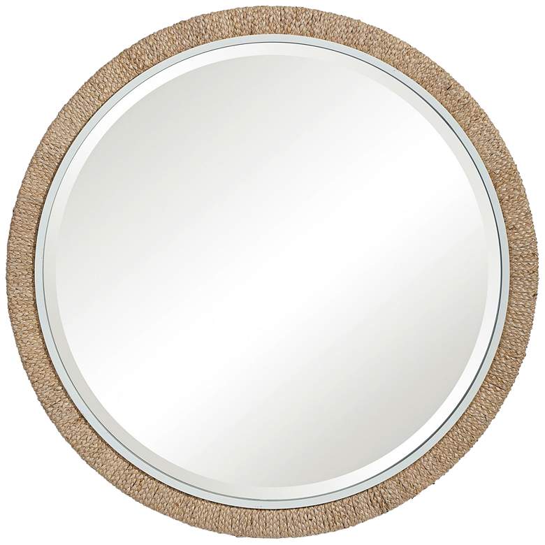 Carbet Braided Rope 39 3/4&quot; Round Oversized Wall Mirror more views